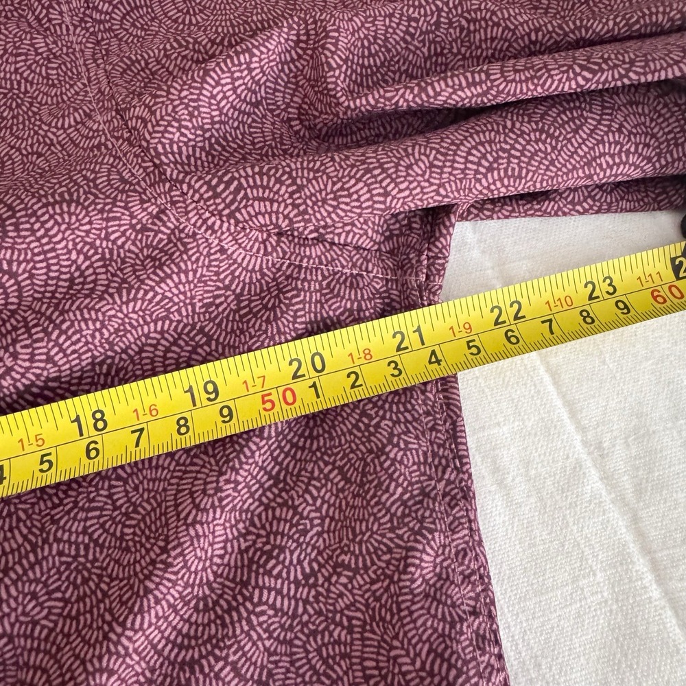 Construct Slim Fit Button Down Mens MEDIUM Long Sleeve. Maroon All Over Print - Picture 6 of 8